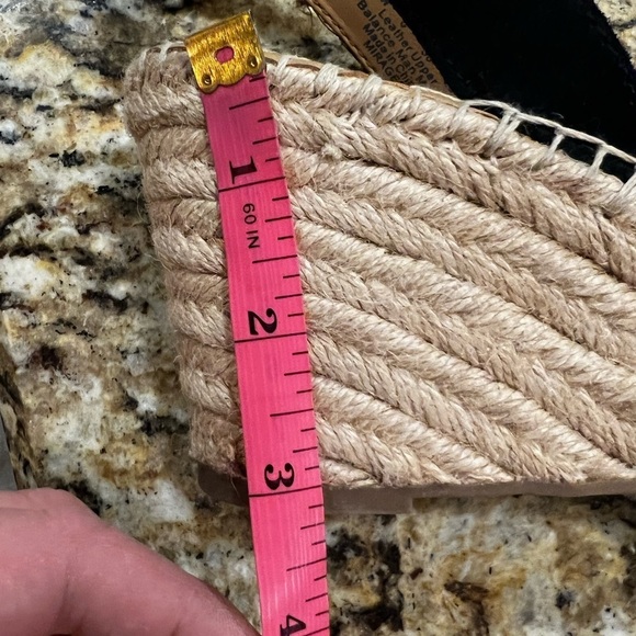 Franco Sarto | Mirage 2 Black Suede Wedge Espadrille sandals women’s 8 - Picture 10 of 10